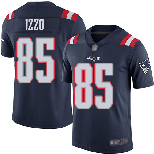 New England Patriots Football 85 Rush Vapor Untouchable Limited Navy Blue Men Ryan Izzo NFL Jersey